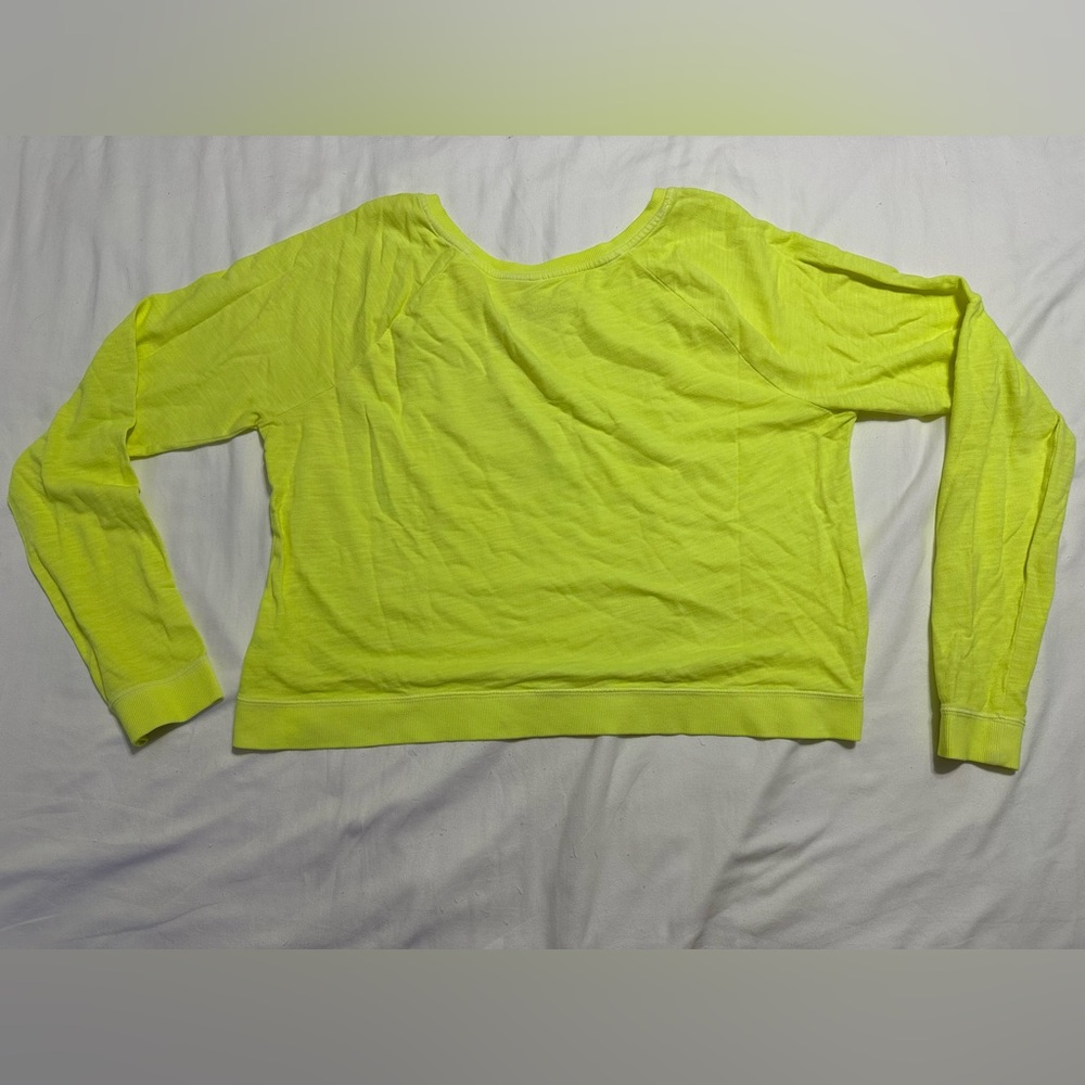 WOMEN’S CITY STREETS BRIGHT NEON LIGHTWEIGHT CROPPED SWEATSHIRT XL - Picture 3 of 9